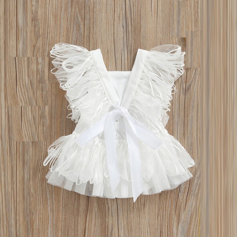 Floral Lace Boho Birthday Outfit Dress Clothes Easter White Romper Baptism_4